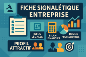 Infographie fiche signalétique entreprise avec 5 points clés ultimes pour attirer investisseurs et clients